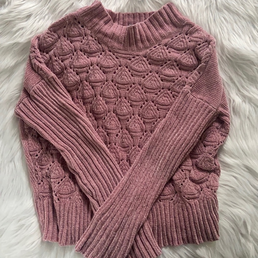 Moral Fiber XL cropped knit sweater